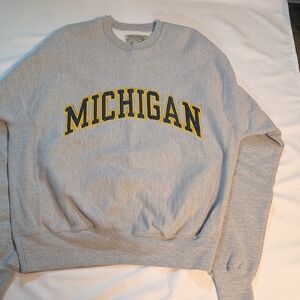 Steve & Barry's Gray Michigan Crewneck Sweater